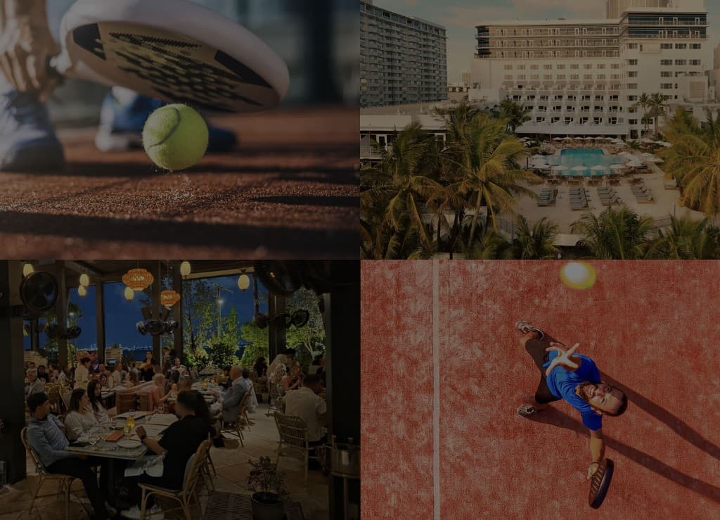 Padel, resort, dining, and on-court moments from the Pro-Am weekend package