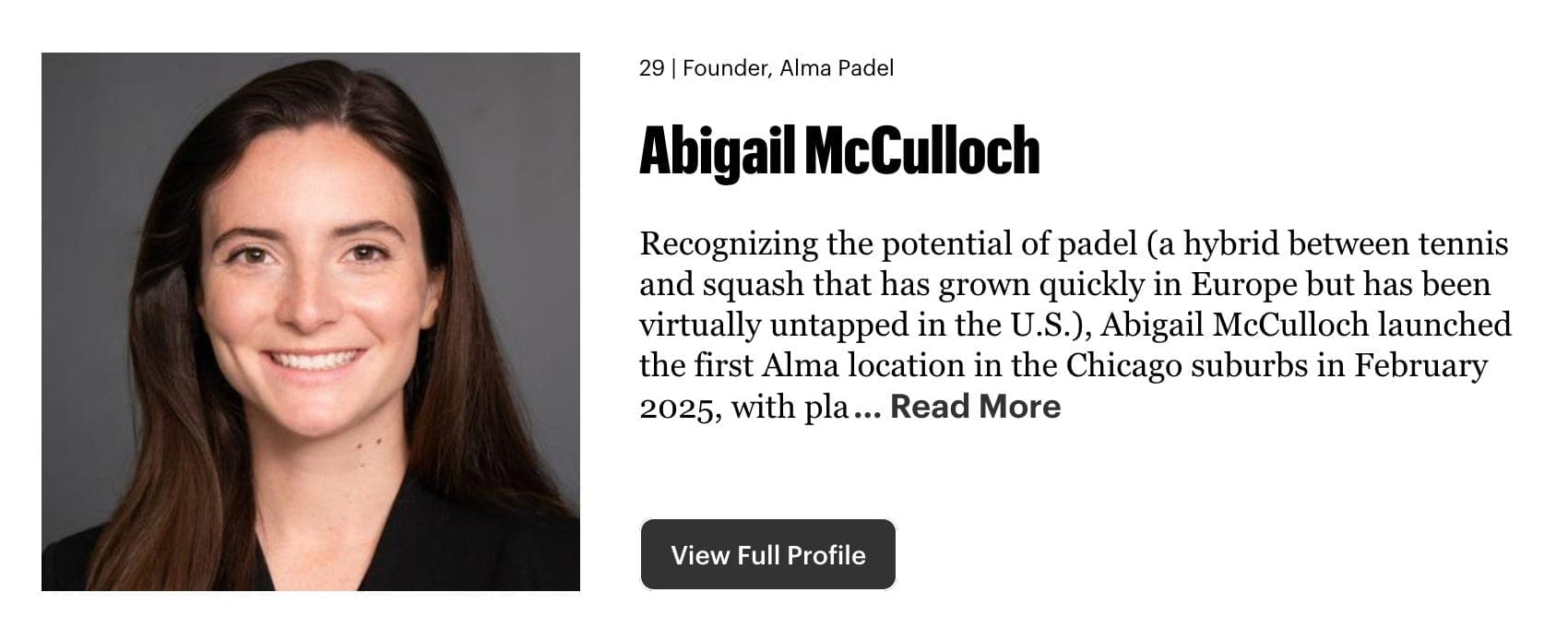 Abigail McCulloch Helps Elevate Padel to Whole New Level in U.S.