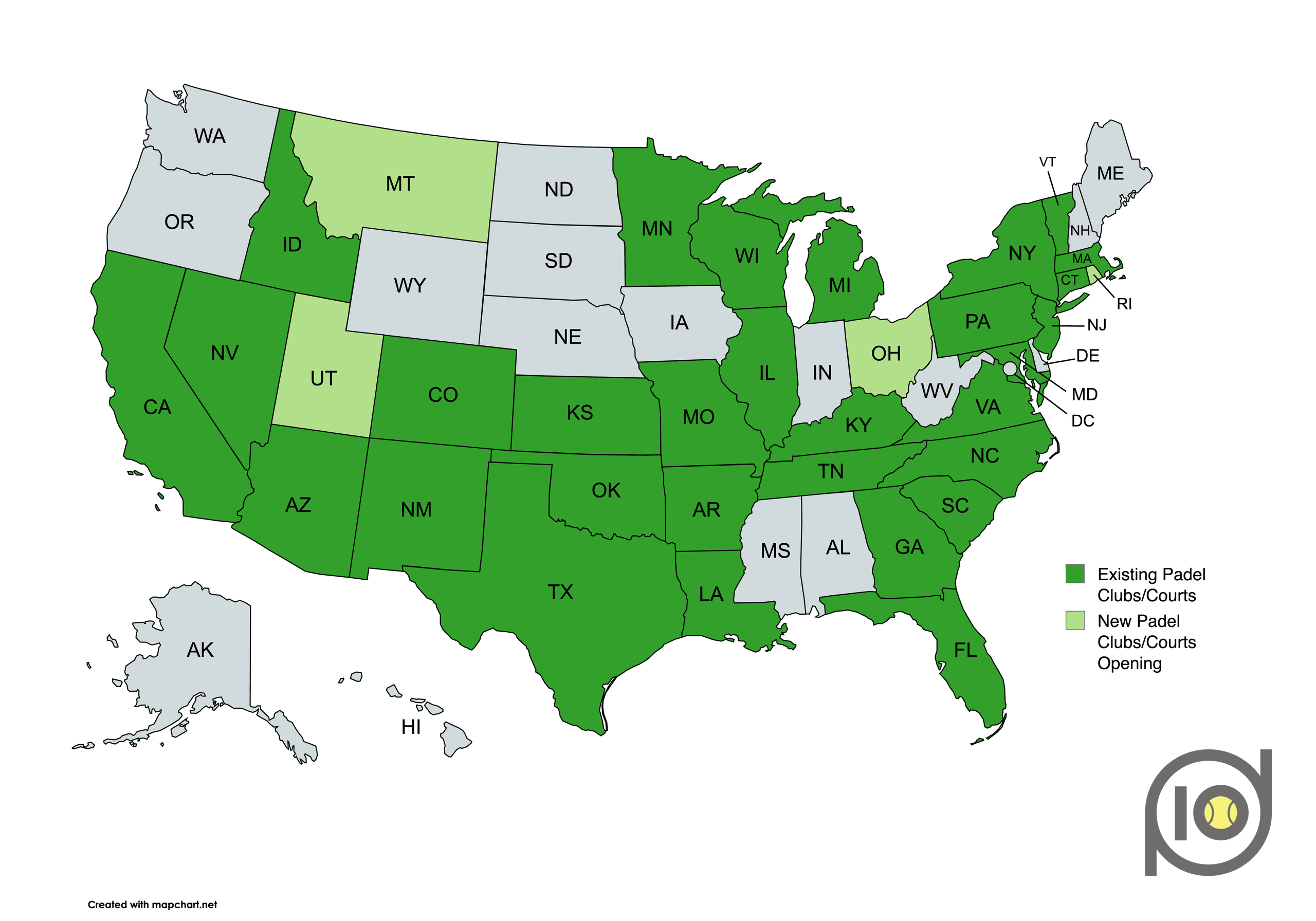 33 States Now Have Publicly Accessible Padel Courts. Soon It'll Be 34.